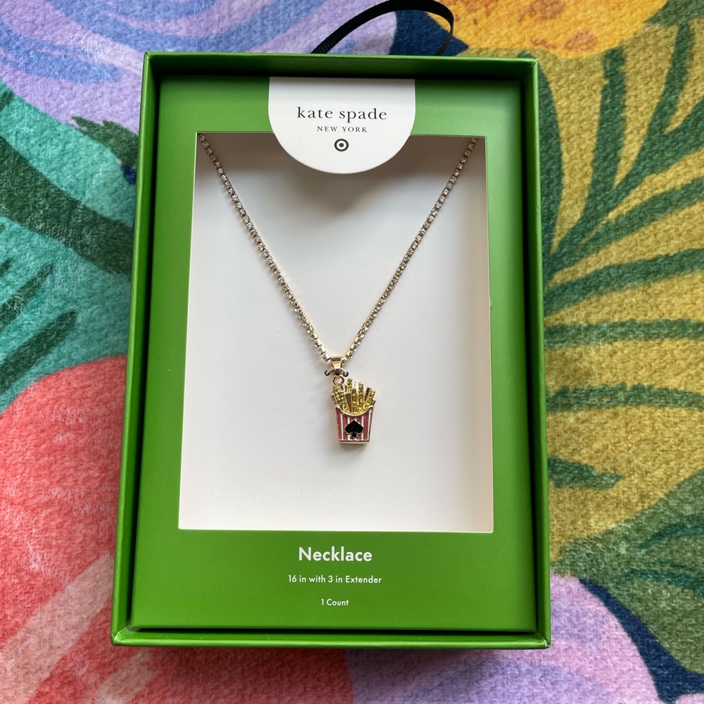 Kate Spade x Target Gold Necklace with French Fry Charm